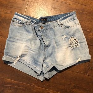 Distressed Denim Shorts